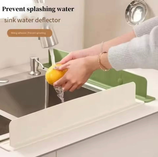 Silicone Sink Splash Guard With Suction, Kitchen Sink Water Splash Guard, Anti Splash Stopper For Kitchen